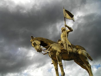 Joan of Arc Golden Sculpture Statue