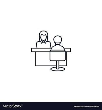 job interview creative icon line multicolored