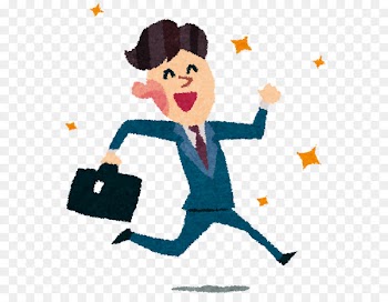 Job Person Disability Greeting Salaryman - akai illustration 
