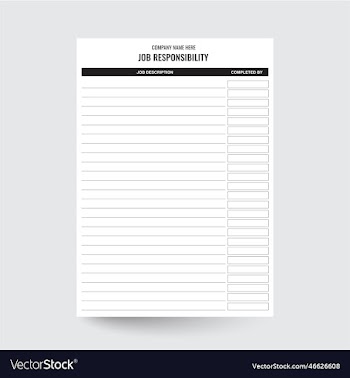 job responsibility checklist