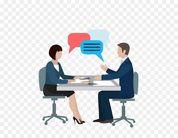 job sitting conversation furniture interaction