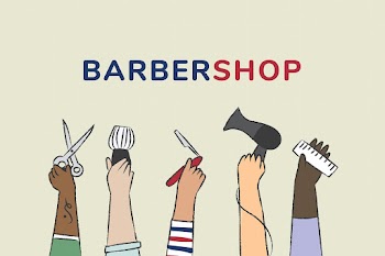 Job template vector with barbershop text | Free stock illustration | High Resolution graphic