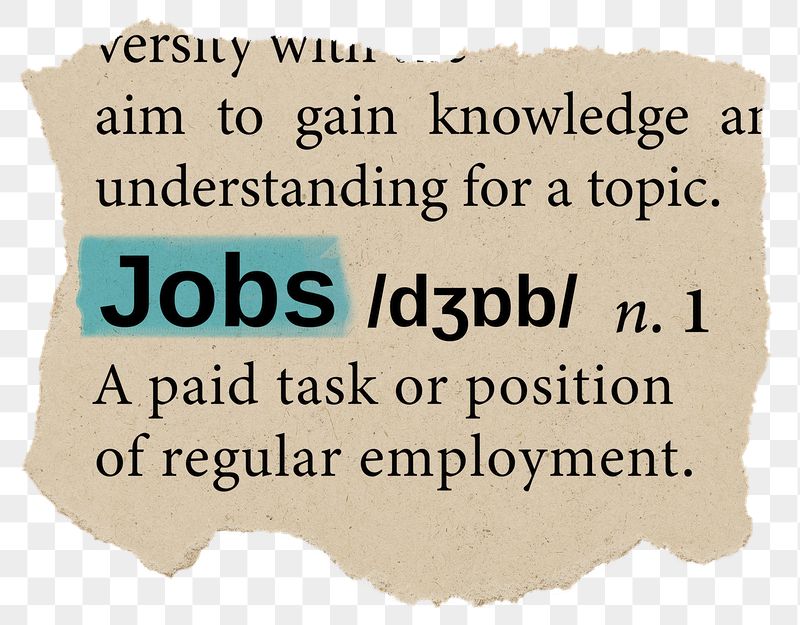 Jobs png dictionary word sticker, | Free PNG - rawpixel