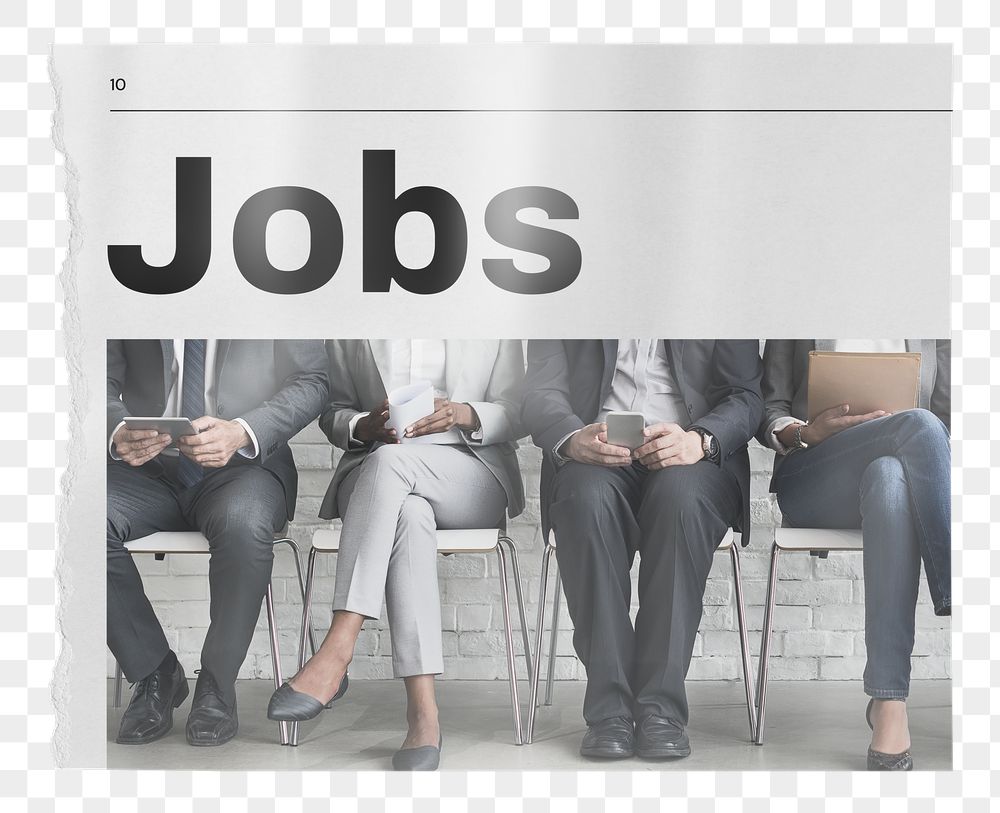Jobs png newspaper sticker, business | Free PNG - rawpixel