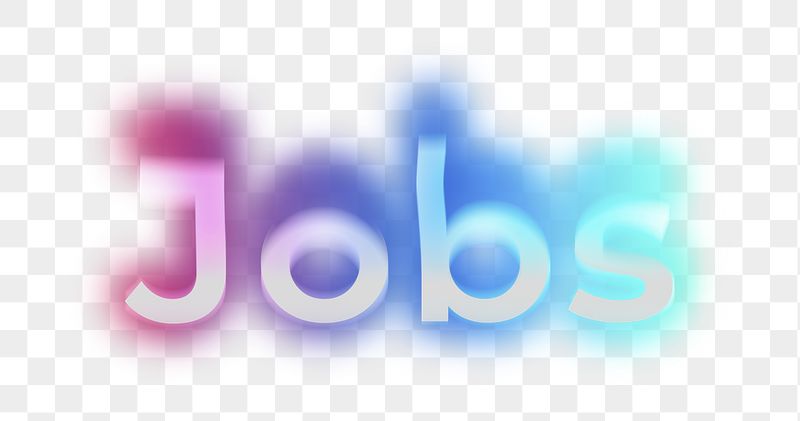 Jobs png word sticker, neon | Free PNG - rawpixel
