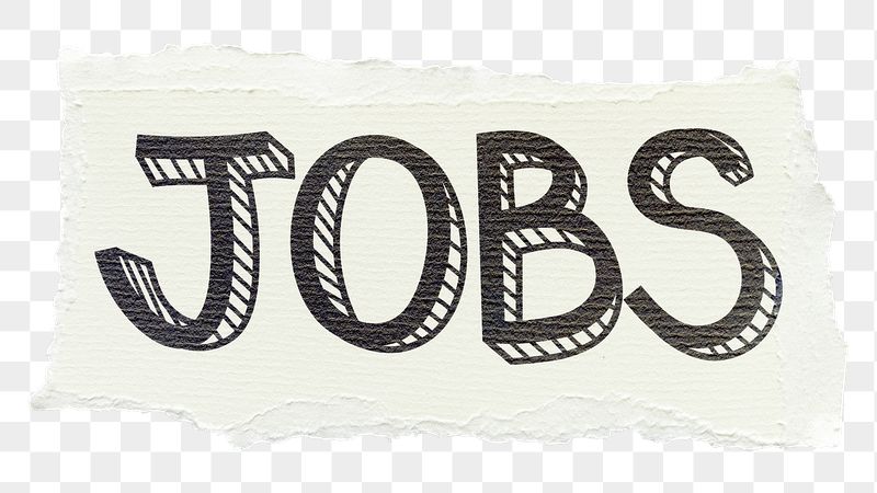 Jobs png word sticker, ripped | Free PNG - rawpixel