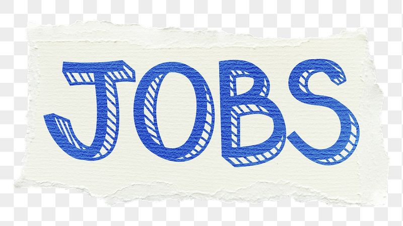 Jobs png word sticker, ripped | Free PNG - rawpixel