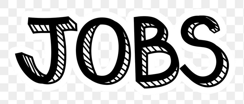 Jobs png word sticker typography, | Free PNG - rawpixel