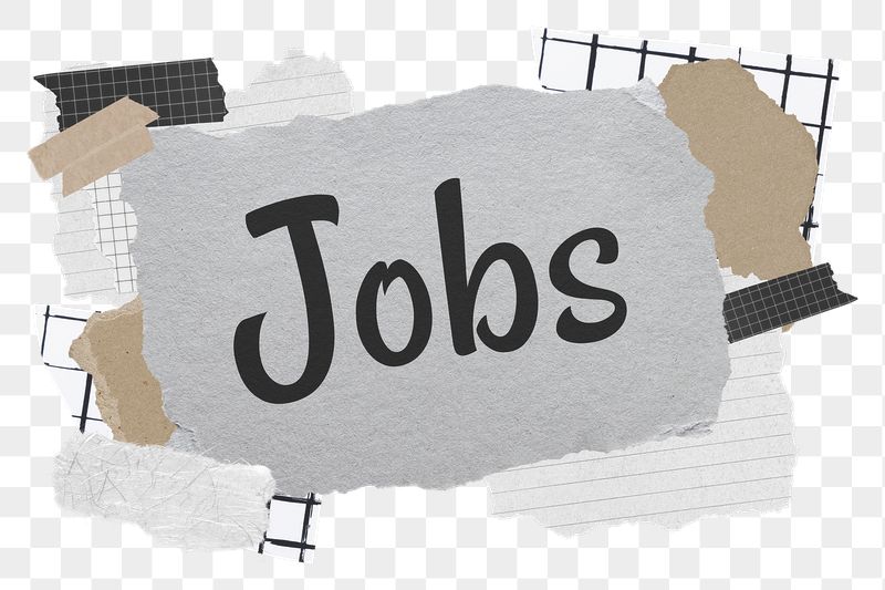 Jobs png word sticker typography, | Free PNG - rawpixel