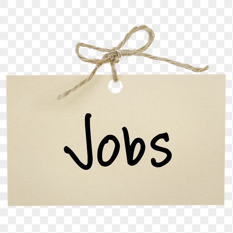 Jobs word, brown paper with string | Free PNG - rawpixel