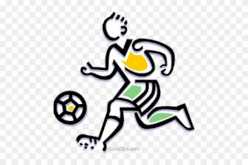 Jogador De Futebol Dribles Bola Livre De Direitos Vetores - Person Playing Soccer