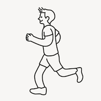 Jogging man sticker, healthy lifestyle | Free PSD Illustration - rawpixel