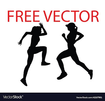 jogging sport silhouette