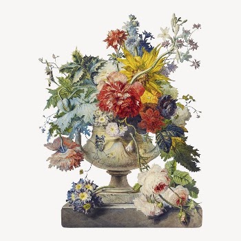 Johannes van Os's bouquet of flowers | Free PSD Illustration - rawpixel