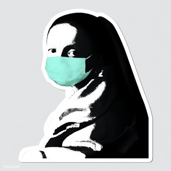 Johannes Vermeer&rsquo;s young woman wearing a face mask during corona.. | Free  illustration - 2317983