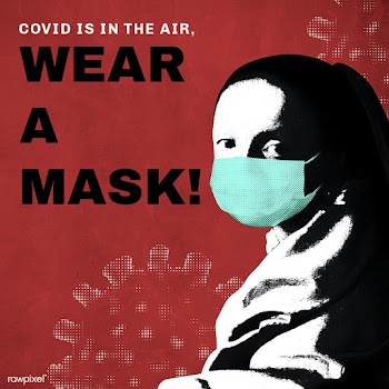 Johannes Vermeer&rsquo;s young woman wearing a face mask during corona.. | Free  illustration - 2318211