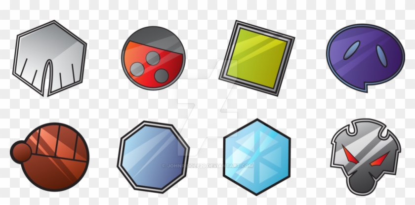 Johto Gym Badges By Johnriddle20 - Pokemon Soul Silver Badges