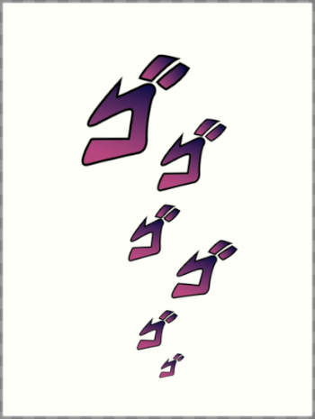Jojo MENACING ゴゴゴ ( Jojo's Bizarre Adventure ) | Art Print in ...