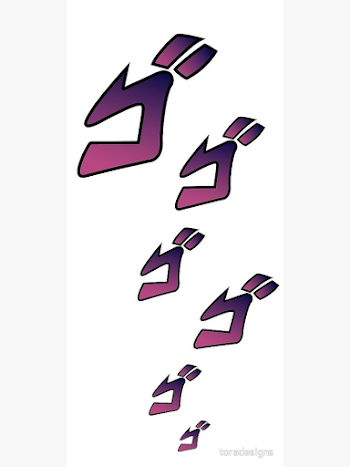Jojo MENACING ゴゴゴ ( Jojo's Bizarre Adventure )" Photographic ...
