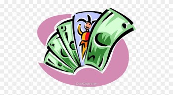 Joker In A Handful Of Money Royalty Free Vector Clip - Joker In A Handful Of Money Royalty Free Vector Clip