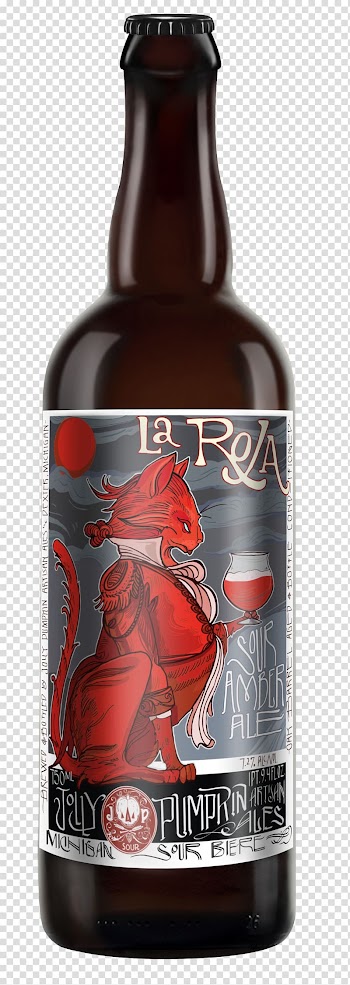 Jolly Pumpkin Artisan Ales Sour beer Kriek lambic, beer transparent background PNG clipart
