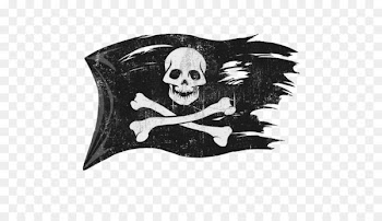 Jolly Roger Piracy Flag - Pirate flag PNG 