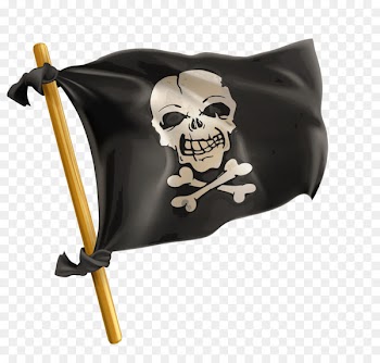 Jolly Roger Piracy Stock photography Royalty-free - Vector cartoon pirate flag banner black creative 