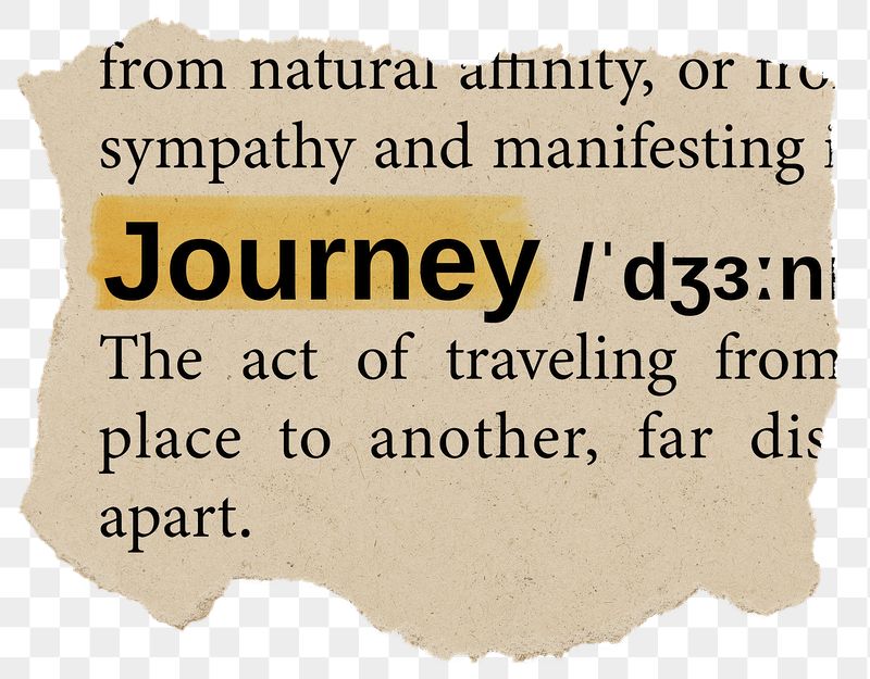 Journey png dictionary word sticker, | Free PNG - rawpixel