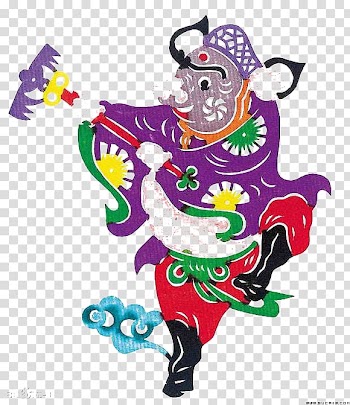 Journey to the West Paper Watercolor painting, Paper cutting painting pig transparent background PNG clipart