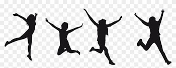 Joy Jumping Silhouette - Silhouette Of People Jumping Png