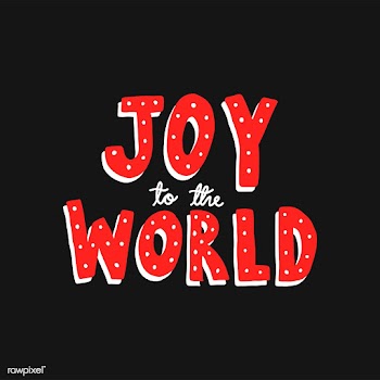 Joy to the world typography in red | Free stock vector - 472477