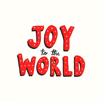 Joy to the world typography in red | Free stock vector - 472588