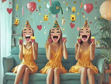 Joyful Birthday Celebration Illustration Joyful Birthday Celebration Illustration