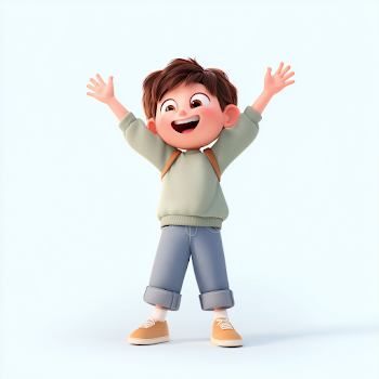 Joyful Child Celebrating