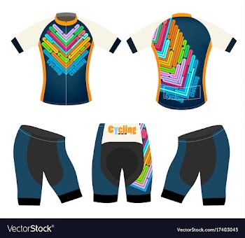 Joyful cycling clothing vector image