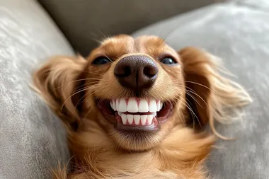Joyful Dachshund: A Moment of Pure Happiness Joyful Dachshund: A Moment of Pure Happiness