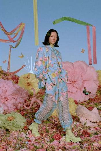 Joyful Elegance in a Surreal Garden