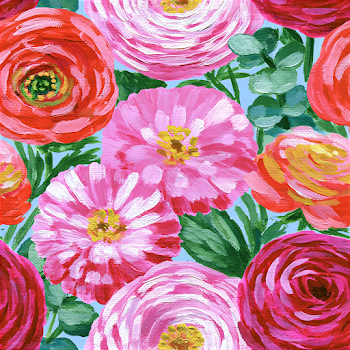Joyful Floral Seamless Pattern
