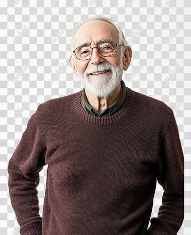 Joyful Grandfather Portrait: A Timeless Smile at 65 Joyful Grandfather Portrait: A Timeless Smile at 65
