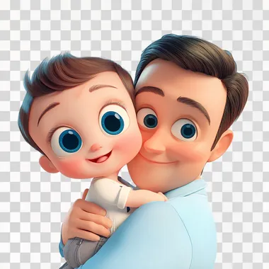 Joyful Moments: A Pixar Baby's Special Day with Dad