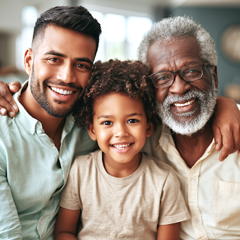 Joyful Multigenerational Family Portrait