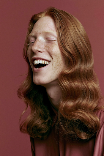Joyful Redhead with Freckles