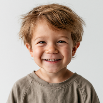 Joyful Toddler Portrait with Innocent Smile