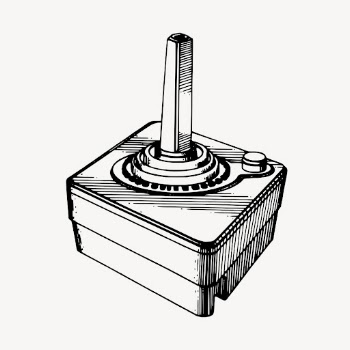 Joystick clipart, vintage gaming illustration | Free Vector - rawpixel