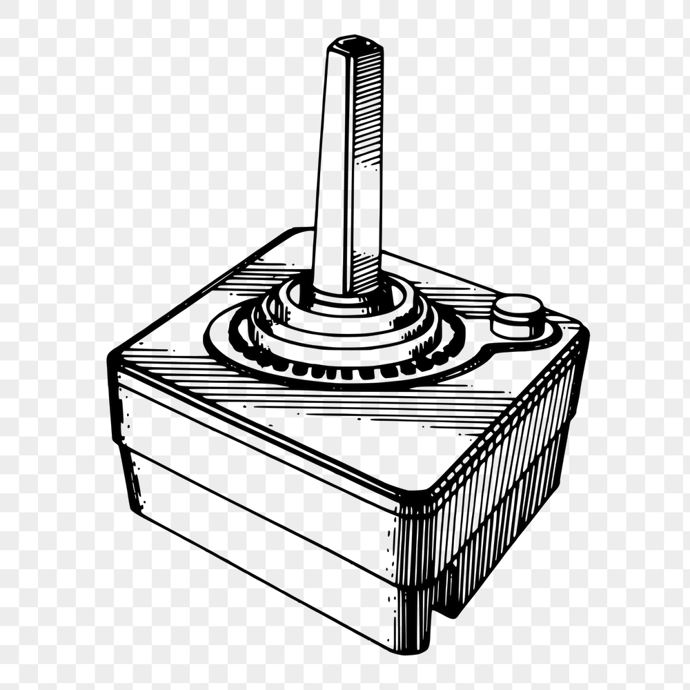 Joystick png sticker, gaming vintage | Free PNG - rawpixel