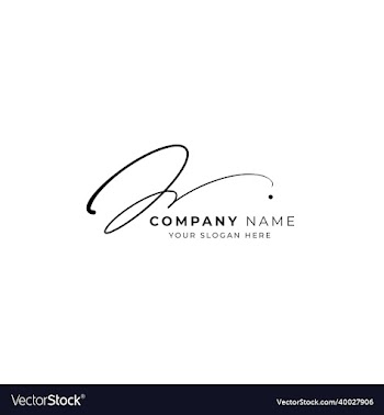 jr initial letters signature logo or handwritten l