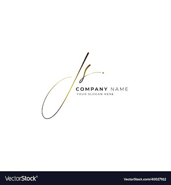 js initial letters signature logo or handwritten l