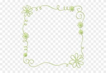Jss Denimanddaisies Embroidered Százszorszép Határon - Green Flowers Border Clipart
