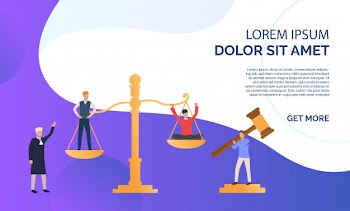 Judgement of people presentation  illustration Free Vector