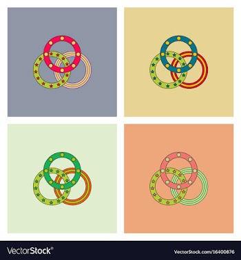 Juggling rings collection vector image